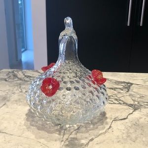 Glass Art Hummingbird Feeder